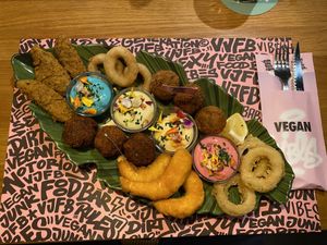 Entrantes variados  at Vegan Junk Food Bar - El Born in Barcelona