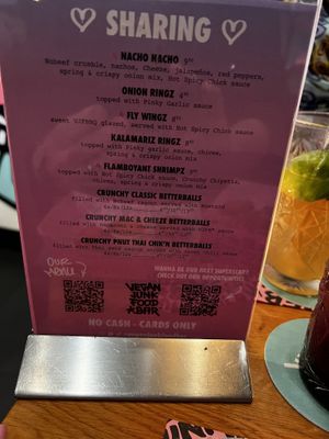 Sharing menu  at Vegan Junk Food Bar - El Born in Barcelona
