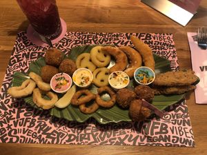 Tasting plate  at Vegan Junk Food Bar - El Born in Barcelona