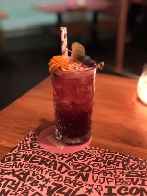 Amazing mocktail  at Vegan Junk Food Bar - El Born in Barcelona