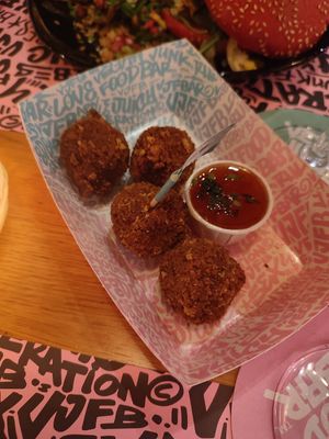 Thai bitterballen at Vegan Junk Food Bar - El Born in Barcelona