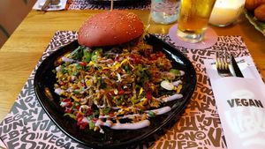 Burger Notorious at Vegan Junk Food Bar - El Born in Barcelona