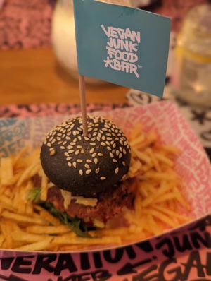 VJFBaby Burger at Vegan Junk Food Bar - El Born in Barcelona