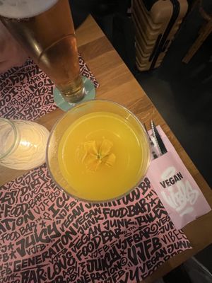 Orange Juice🥺  at Vegan Junk Food Bar - El Born in Barcelona