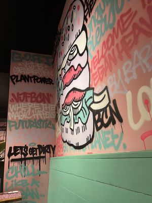 Cute interior!!   at Vegan Junk Food Bar - El Born in Barcelona