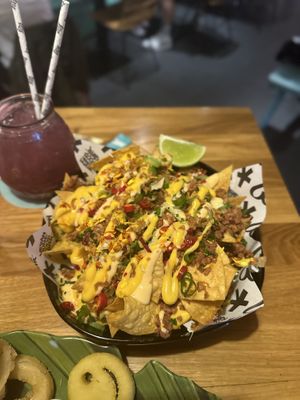 Nacho nacho   at Vegan Junk Food Bar - El Born in Barcelona
