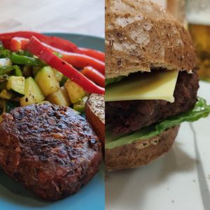 Handmade burguer at Sa Tomaquera in Blanes