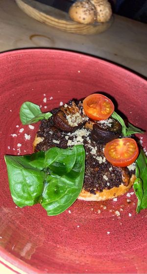 Delicious mushroom toast at De Buurman in Heerenveen