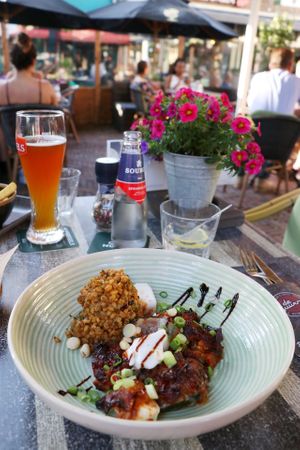 Ratatouille with vegan Greek feta at De Buurman in Heerenveen