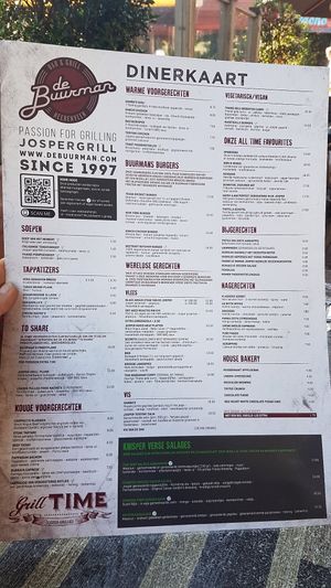 Regular menu with veggie options than can be veganised at De Buurman in Heerenveen