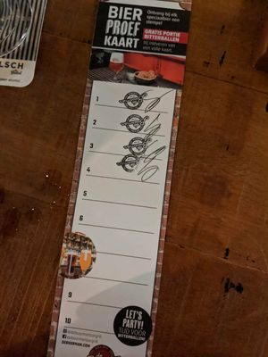 Bier stempelkaart (voor gratis vegan bitterballen) at De Buurman in Heerenveen
