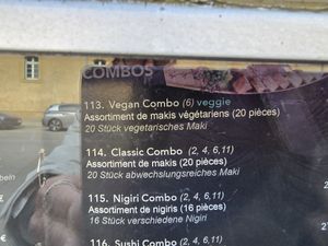 Vegan combo on menu at Shabu in Echternach