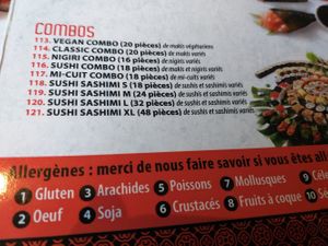 Menu at Shabu in Echternach