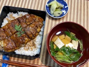 Mocked eel rice bowl!! at BentoYa Cooking in Komae