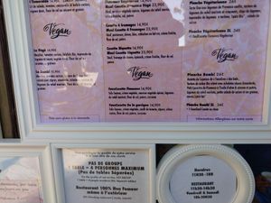 La Boheme - the vegan menue at La Bohème in Saintes-maries-de-la-mer