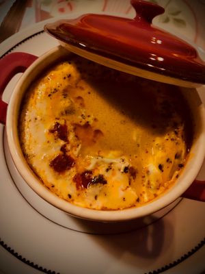 Faux oeuf cocotte  at La Bohème in Saintes-maries-de-la-mer