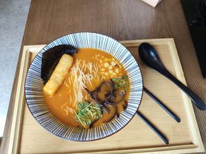 Signature homemade 16 spice tomato and carrot soup base for less than 100 hkd at Soulmate Ramen 素味謀麵 in Hong Kong Island