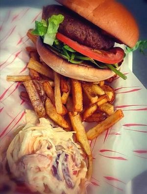 Beef style quarter pounder at Vegged in Chesterfield