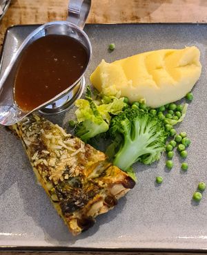 Homity pie and mash at Vegged in Chesterfield