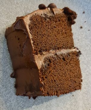 Chocolate orange fudge cake at Vegged in Chesterfield