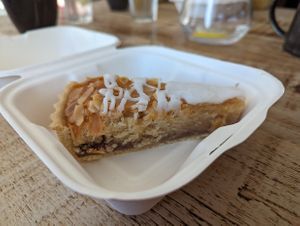Bakewell tart to take away at Vegged in Chesterfield