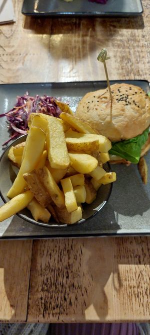 Cheese burger at Vegged in Chesterfield