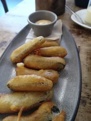 Fried pickles at Vegged in Chesterfield