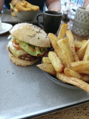 Double cheese burger at Vegged in Chesterfield