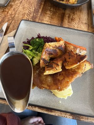 Roast with Seitan Chicken 👌🏽   at Vegged in Chesterfield