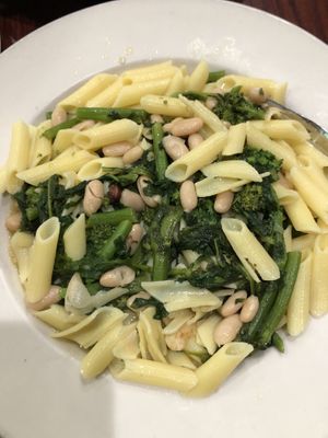 Vegan Broccoli Rabe, white bean, and Penne at Donna's Pizzeria in Saddle Brook