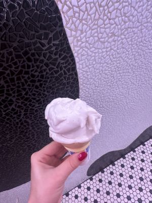 vanilla bean in a cake cone- this is it’s state right after it was scooped.  at J.P. Licks -  - Newbury in Boston