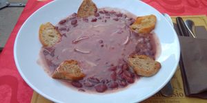 Beans and bread. at Giardino in Bellinzona