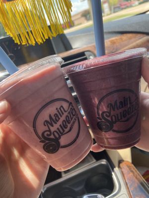 Protein Punch and PB&J.  at Main Squeeze Juice Co in Bossier City