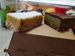 Raw vegan slices - Lemon and Mint (GF and PSF) at Mother in Fremantle
