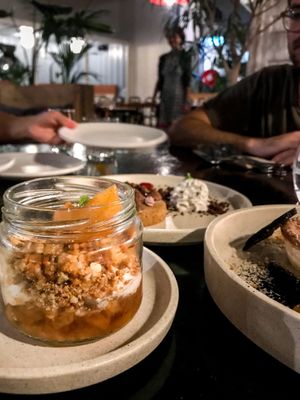 Caramelised Peach & Thyme Verrine at Mother in Fremantle