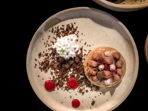 Chocolate and Raspberry Ganache Tartlet at Mother in Fremantle