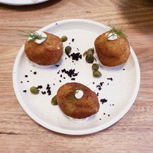 Sundried Tomato & 'Mozzarella' Arancini at Mother in Fremantle