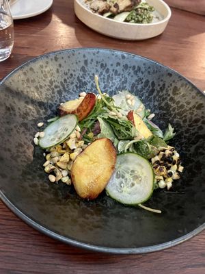 Roasted nectarine salad  at Mother in Fremantle