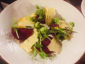 Beetroot ravioli (very deconstructed not ravioli) at Mother in Fremantle