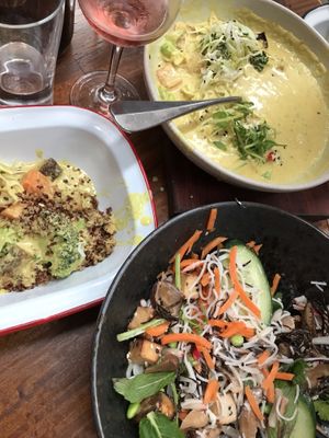 Poke bowl, yellow curry  at Mother in Fremantle