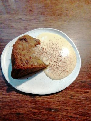 Christmas cake and custard at Mother in Fremantle