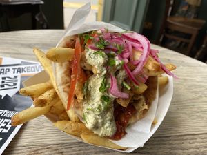 Greek souvlaki at The Prince Albert in Hastings