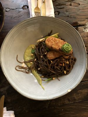 soba noodles at Gostilna Vida in Ljubljana