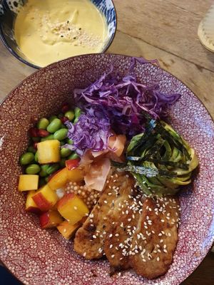 Poke bowl at Gostilna Vida in Ljubljana