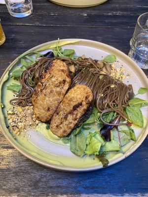 Soba Noodles with tempeh DELICIOUSS  at Gostilna Vida in Ljubljana