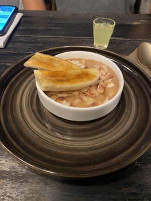 Rice pudding with coconut caramel YUM  at Gostilna Vida in Ljubljana