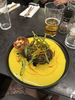 Eggplant with lentils  at Gostilna Vida in Ljubljana