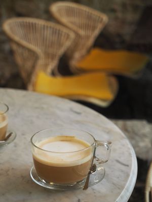 Oat latte at Gostilna Vida in Ljubljana