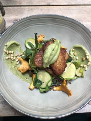 soba noodles with tempeh at Gostilna Vida in Ljubljana