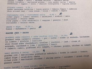 marked vegan options  at Gostilna Vida in Ljubljana